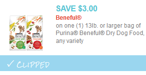 beneful dog food coupon