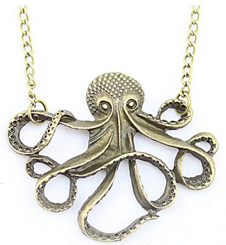 vintage octopus necklace