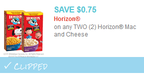 horizon mac & cheese coupon