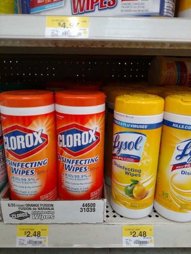 clorox and lysol wipes