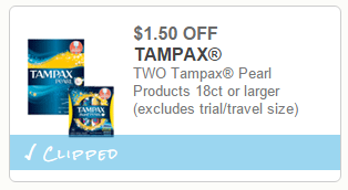 tampax coupon