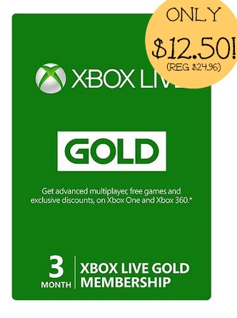 xbox live gold 3 month walmart black friday