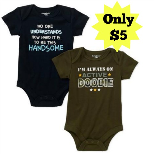 Garanimals Newborn Baby Boy Attitude Bodysuits