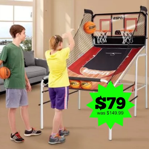 Premium 2-Player Basketball Game with Authentic Clear Backboard