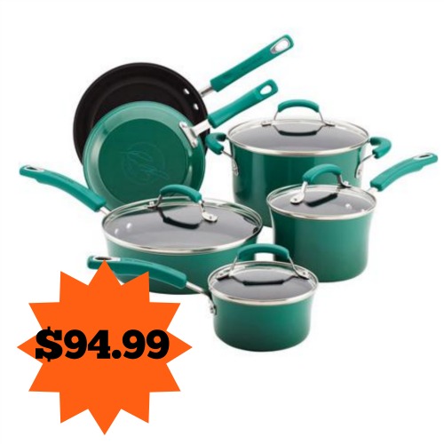 Rachael Ray 10-Piece Porcelain Enamel Non-Stick