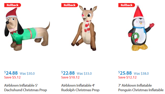 christmas inflatables on rollback