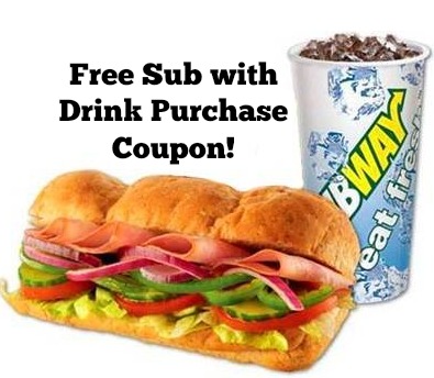 free sub with drink subway