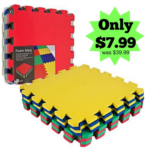 8 Piece Multicolor EVA Foam Exercise Mat