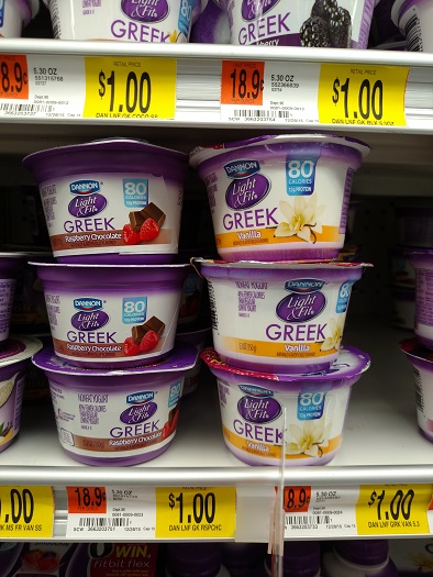 Dannon Light & Fit Yogurt Cups at Walmart