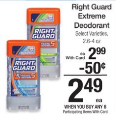 Right Guard deodorant Kroger