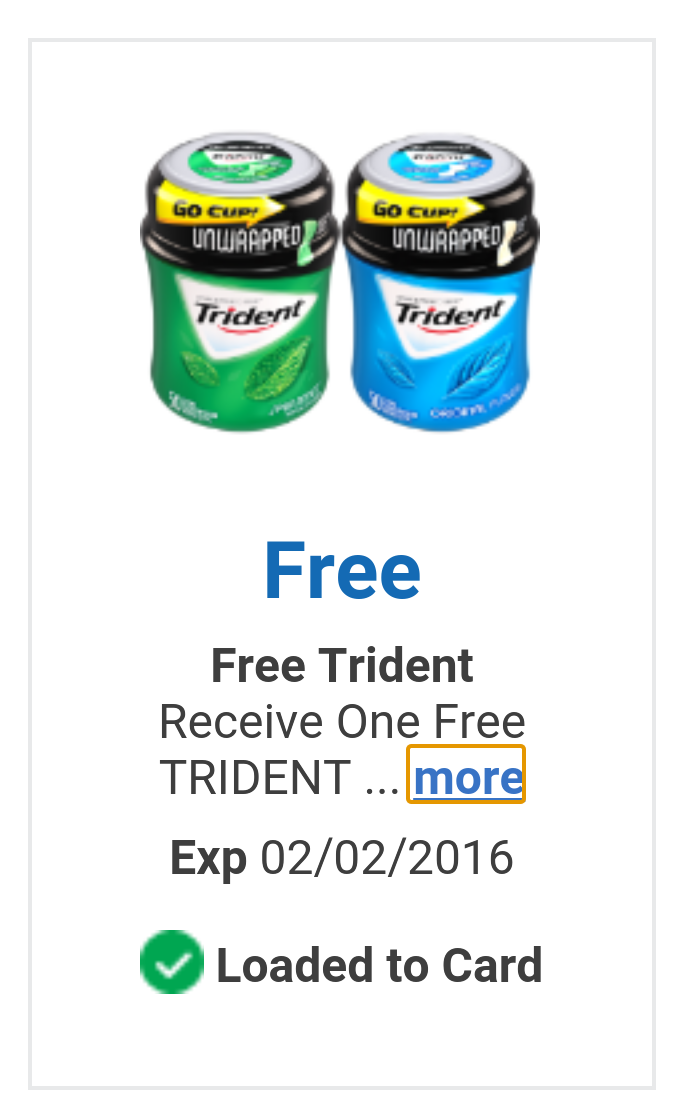 Trident gum FREE Kroger