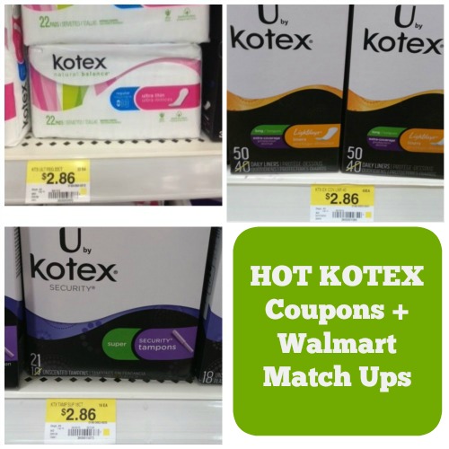 kotex walmart + match ups