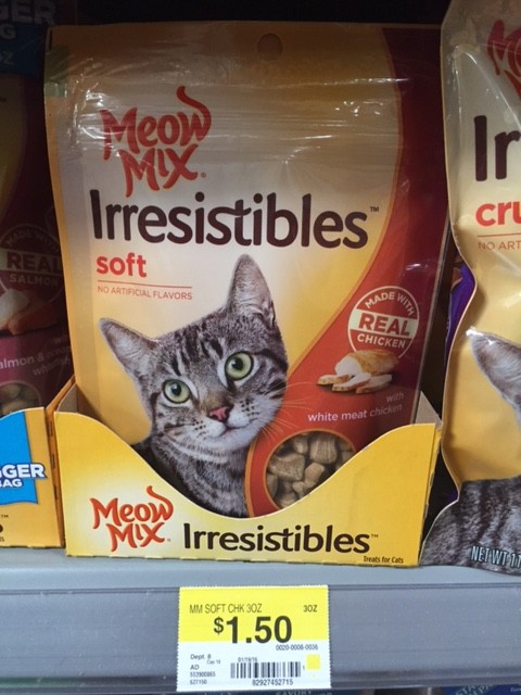 Meow Mix Irrestibles at Walmart