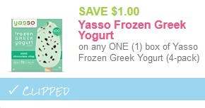 Yasso Frozen Yogurt Coupon