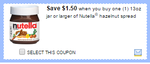 nutella coupon