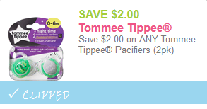 tommee tippe pacifier coupon