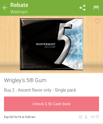 wrigleys 5 gum ibotta