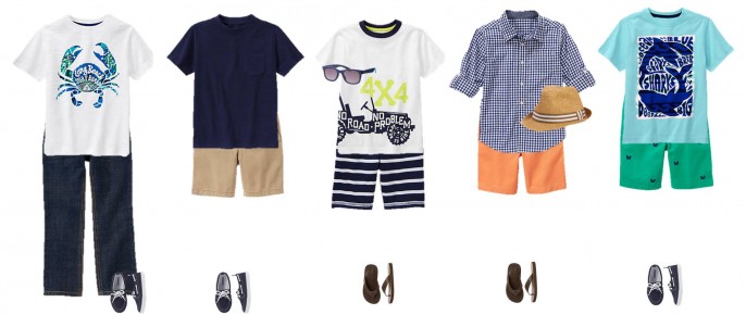 4.29 Mix & Match Fashion Board - BOYS Gymboree Summer Styles 1-5