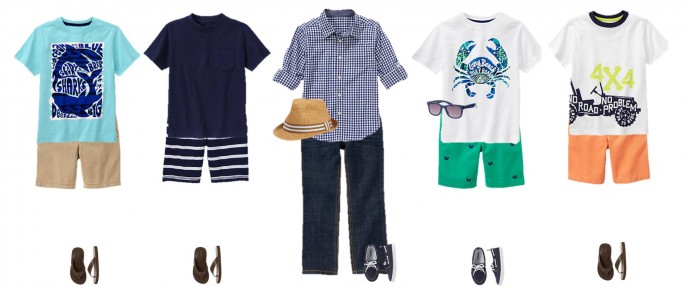 4.29 Mix & Match Fashion Board - BOYS Gymboree Summer Styles 11-15