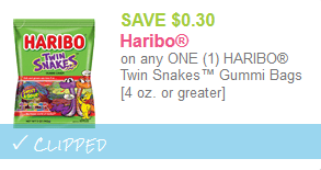 Haribo Twin Snakes Coupon