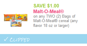 malt o meal cereal coupon