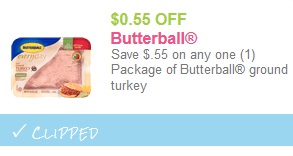 butterball ground turkey oupon