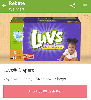 luvs diaper ibotta offer