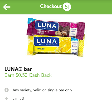 Luna Bar Checkout51 Offer