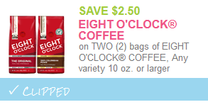 eight oclock coupon