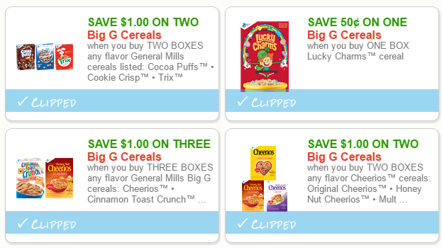 cereal coupons