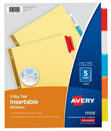 Avery dividers