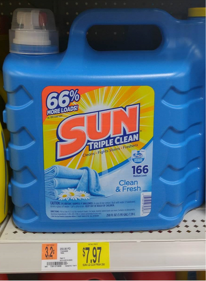 sun laundery detergent